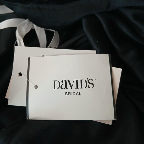 NWT DB Studio Jumpsuit Plus Size 20 Black Velvet Belted David's Bridal - Picture 6 of 10